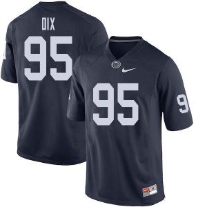 Men Donnell Dix Navy Penn State College Football #95 Jersey 917117-762