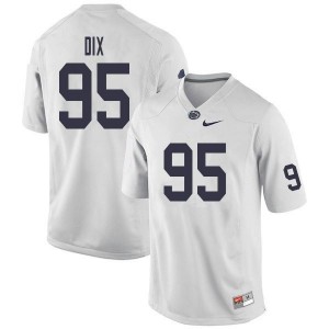 Men Donnell Dix White Penn State Nittany Lions College Football #95 Jersey 733728-776