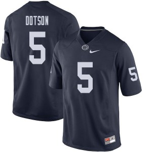 Men Jahan Dotson Navy PSU College Football #5 Jersey 624598-716