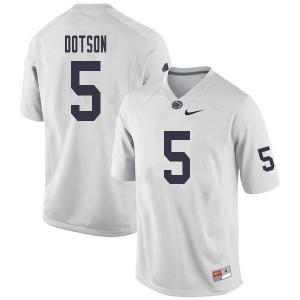 Men Jahan Dotson White Penn State College Football #5 Jersey 170523-512