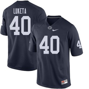 Men Jesse Luketa Navy PSU College Football #40 Jersey 541773-614