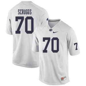 Men Juice Scruggs White PSU College Football #70 Jersey 204093-616
