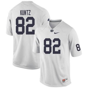 Men Zack Kuntz White Penn State College Football #82 Jersey 532205-519