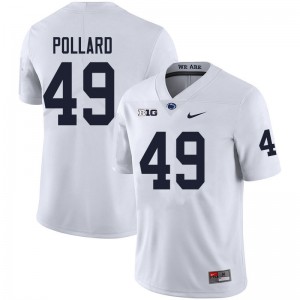 Men Cade Pollard White Penn State College Football #49 Jersey 461497-490