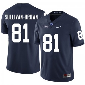 Men Cam Sullivan-Brown Navy PSU College Football #81 Jersey 942533-789