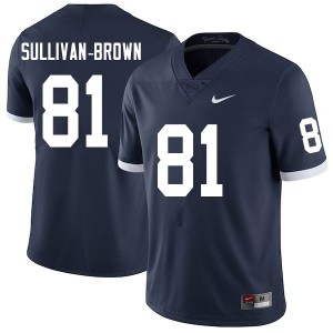 Men Cam Sullivan-Brown Navy Penn State Nittany Lions College Throwback Football #81 Jersey 715911-988