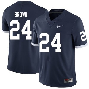 Men DJ Brown Navy PSU College Throwback Football #24 Jersey 264399-460