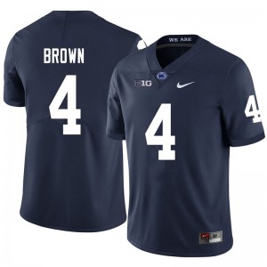 Men Journey Brown Navy Penn State College Football #4 Jersey 558614-879