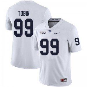 Men Justin Tobin White Penn State Nittany Lions College Football #99 Jersey 355088-670