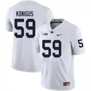 Men Kaleb Konigus White PSU College Football #59 Jersey 310506-814