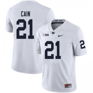 Men Noah Cain White Penn State College Football #21 Jersey 789737-946