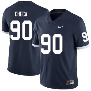Men Rafael Checa Navy Nittany Lions College Throwback Football #90 Jersey 904290-254