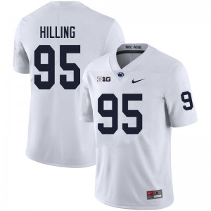 Men Vlad Hilling White PSU College Football #95 Jersey 335601-681