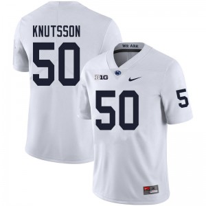 Men WIll Knutsson White Nittany Lions College Football #50 Jersey 917074-870