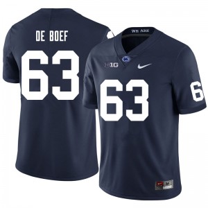 Men Collin De Boef Navy Penn State Nittany Lions College Football #63 Jersey 909946-383