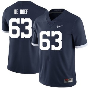 Men Collin De Boef Throwback Nittany Lions College Football #63 Jersey 642167-920