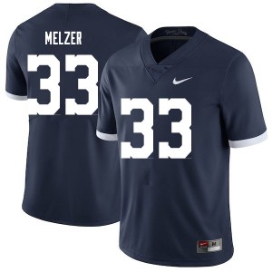 Men Corey Melzer Throwback Penn State Nittany Lions College Football #33 Jersey 570814-390