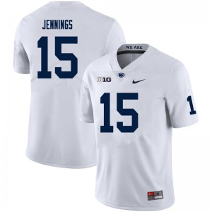Men Enzo Jennings White PSU College Football #15 Jersey 114642-122