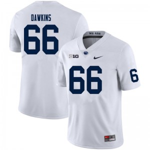 Men Nick Dawkins White Penn State College Football #66 Jersey 214876-982