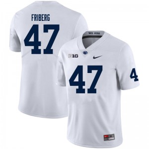 Men Tommy Friberg White Penn State Nittany Lions College Football #47 Jersey 104251-155