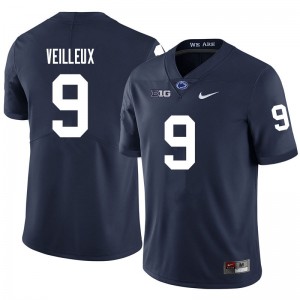 Men Christian Veilleux Navy PSU College Football #9 Jersey 528543-953