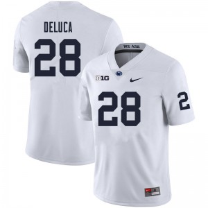 Men Dominic DeLuca White Nittany Lions College Football #28 Jersey 682407-962