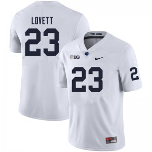 Men John Lovett White Penn State College Football #23 Jersey 608009-703