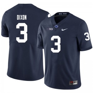 Men Johnny Dixon Navy Nittany Lions College Football #3 Jersey 861014-964