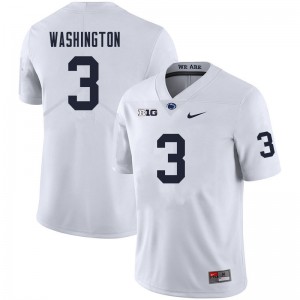 Men Parker Washington White Penn State College Football #3 Jersey 801357-685