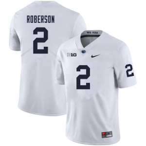 Men Ta'Quan Roberson White Penn State College Football #2 Jersey 419173-605