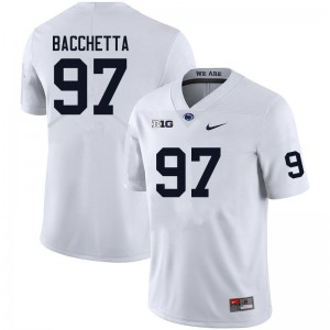 Men Alex Bacchetta White Nittany Lions College Football #97 Jersey 762630-819