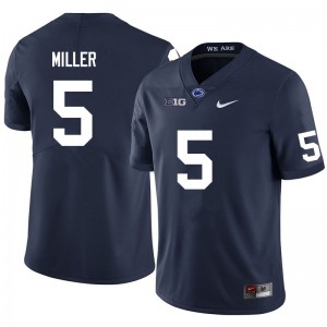 Men Cam Miller Navy Penn State College Football #5 Jersey 812844-615