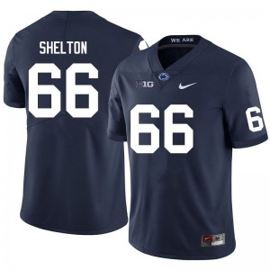 Men Drew Shelton Navy PSU College Football #66 Jersey 485424-691