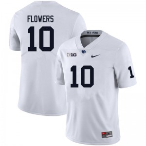 Men Mehki Flowers White Nittany Lions College Football #10 Jersey 356424-339