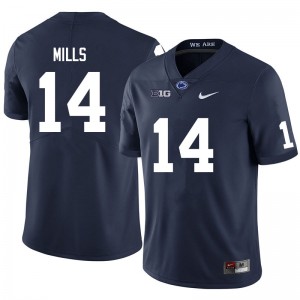 Men Tyrece Mills Navy Penn State College Football #14 Jersey 831684-450