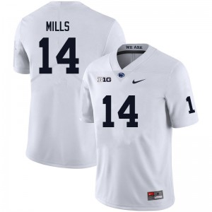 Men Tyrece Mills White Penn State College Football #14 Jersey 147818-447