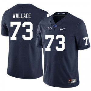 Men Caedan Wallace Navy Penn State College Football #73 Jersey 530204-676