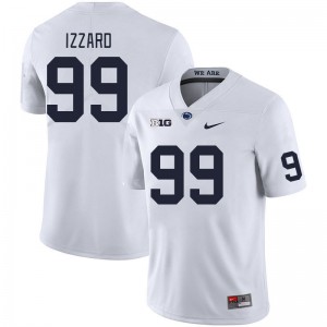 Men Coziah Izzard White Penn State Nittany Lions College Football #99 Jersey 340349-806