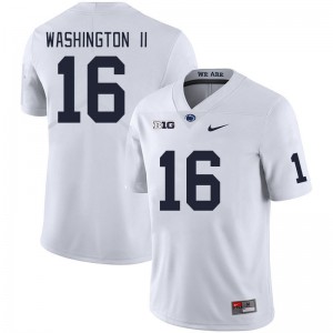 Men Elliot Washington II White PSU College Football #16 Jersey 442968-874