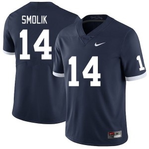 Men Jaxon Smolik Retro Penn State Nittany Lions College Football #14 Jersey 481181-334