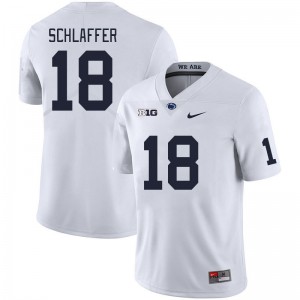 Men Joey Schlaffer White Penn State College Football #18 Jersey 824674-192