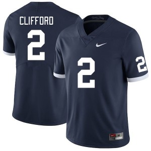 Men Liam Clifford Retro Penn State Nittany Lions College Football #2 Jersey 358678-197