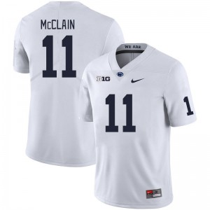 Men Malik McClain White Penn State College Football #11 Jersey 512158-988