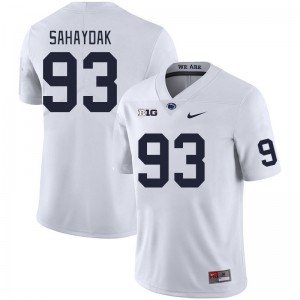 Men Sander Sahaydak White Penn State Nittany Lions College Football #93 Jersey 228864-790