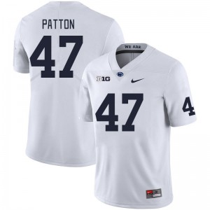 Men Will Patton White Penn State Nittany Lions College Football #47 Jersey 455407-758