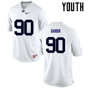 Youth Alex Barbir White Nittany Lions College Football #90 Jersey 393930-887
