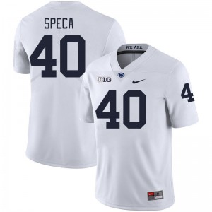 Men Anthony Speca White Penn State College Football #40 Jersey 399168-556