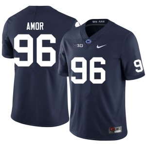 Men Barney Amor Navy Penn State College Football #96 Jersey 430805-882