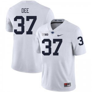 Men Beckham Dee White Penn State College Football #37 Jersey 101236-136