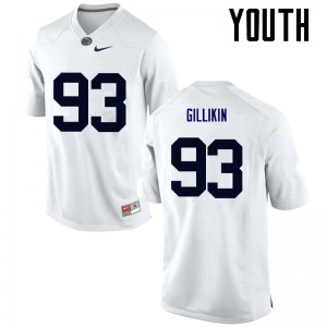 Youth Blake Gillikin White Penn State College Football #93 Jersey 920076-701